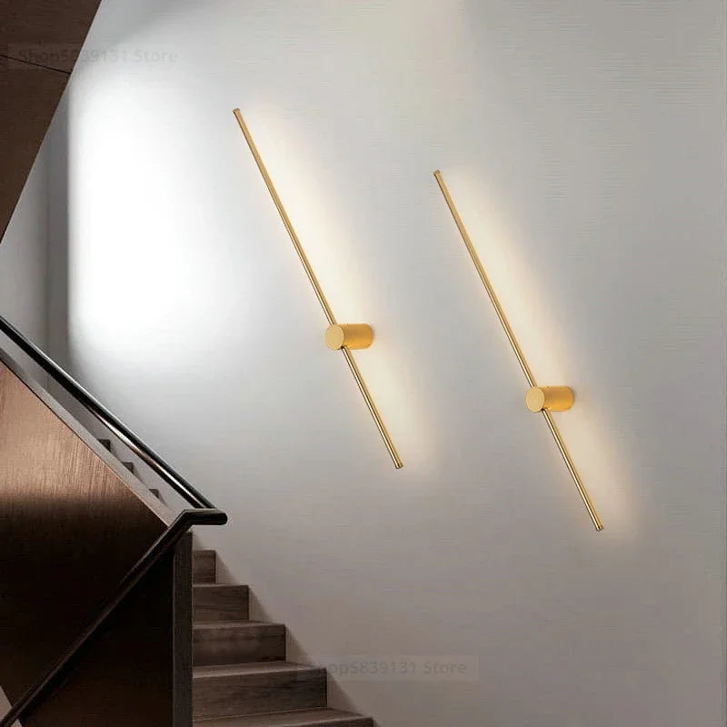 Afralia™ Nordic LED Wall Lamps: Modern, Simple, Long Hanging Lights for Living Room, Bedroom