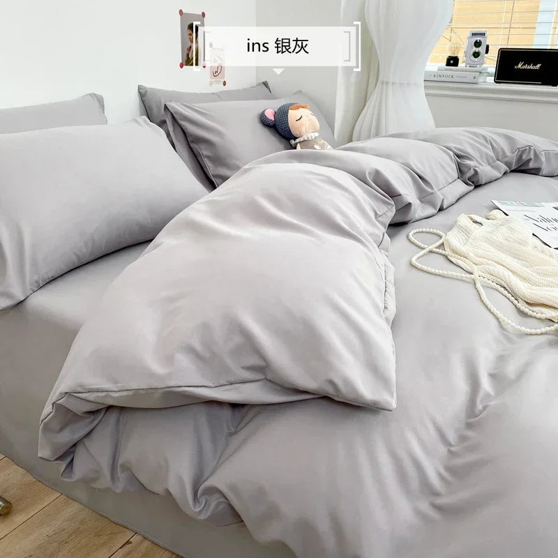 Afralia™ Comfort King Size Bedding Set: Soft Duvet Cover & Pillowcases, Affordable & Durable