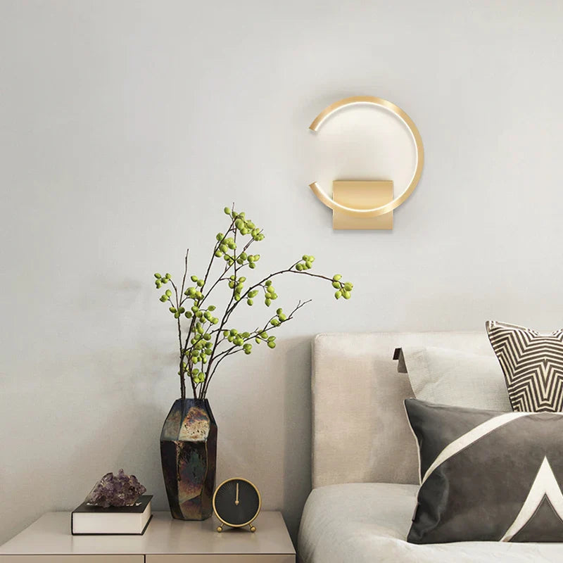 Afralia™ Nordic LED Wall Lights Modern Black White Gold Wall Lamps for Home Decor