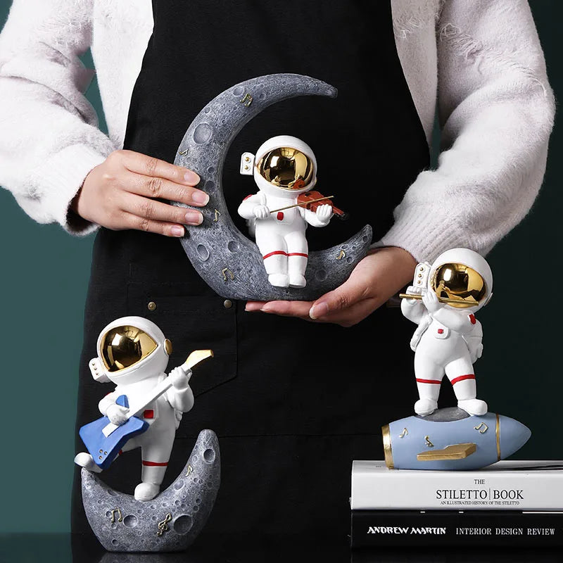 Afralia™ Nordic Resin Astronaut Figurines for Home Decoration