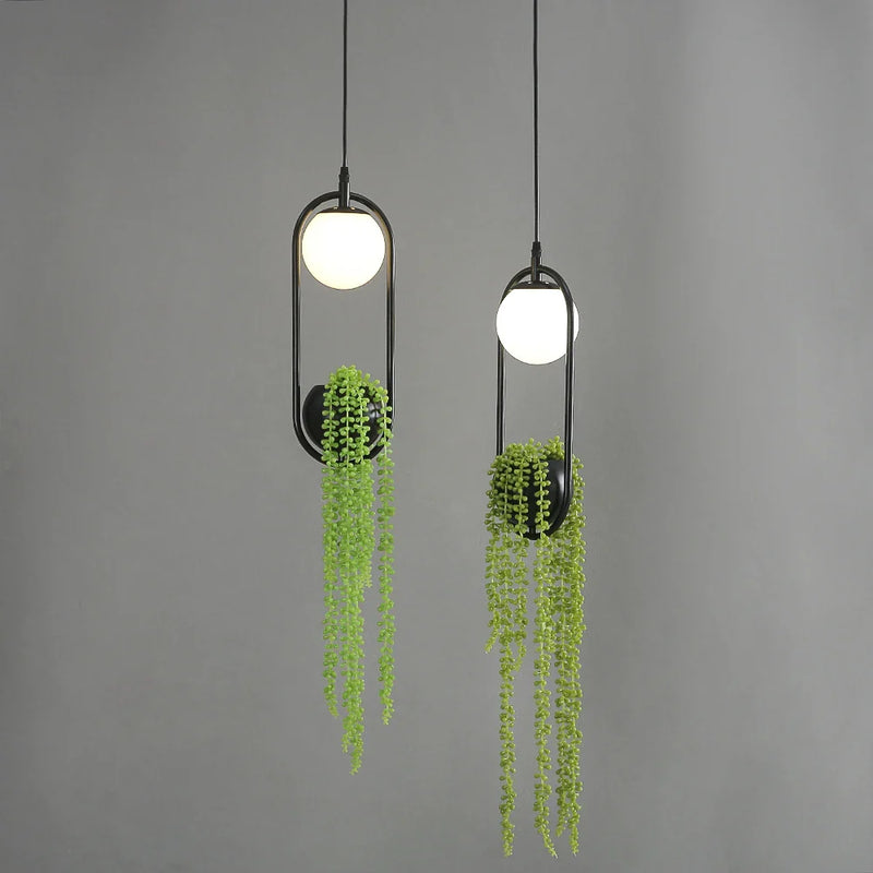 Afralia™ Nordic DIY LED Plant Pendant Light Hanging Lamp for Home Decor