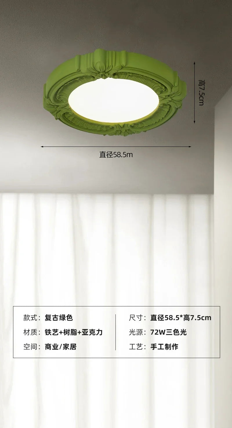 Afralia™ Retro Resin Ceiling Light - Minimalist Classic Design for Home, Bedroom, Study, Cafe