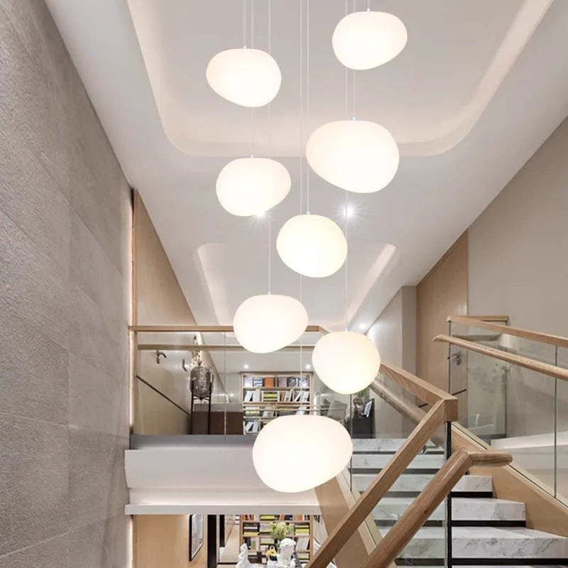 Afralia™ Modern LED Pendant Light Chandeliers for Living Room Staircase Indoor Lighting