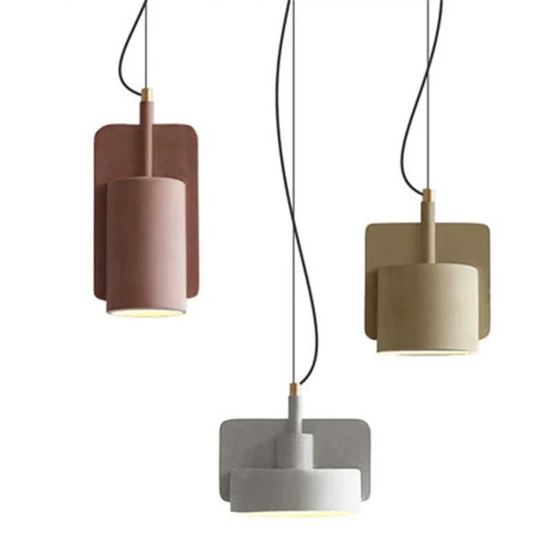 Afralia™ Terrazzo Nordic Macaron Pendant Light Industrial Retro Hanging Lamp