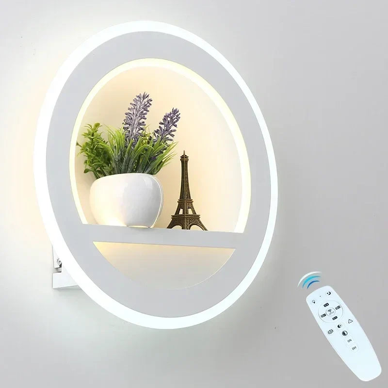 Afralia™ Dimmable LED Wall Lamp with Remote Control for Bedroom and Living Room