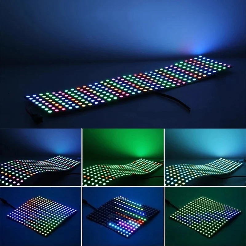 Afralia™ LED Matrix Panel Light - Flexible, Addressable, Digital Pixel Screen