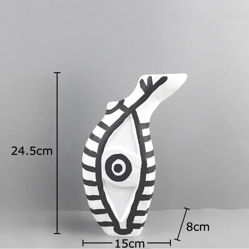 Afralia™ Abstract Vase: Modern Design, Desk Decoration, Room Aesthetic Decor