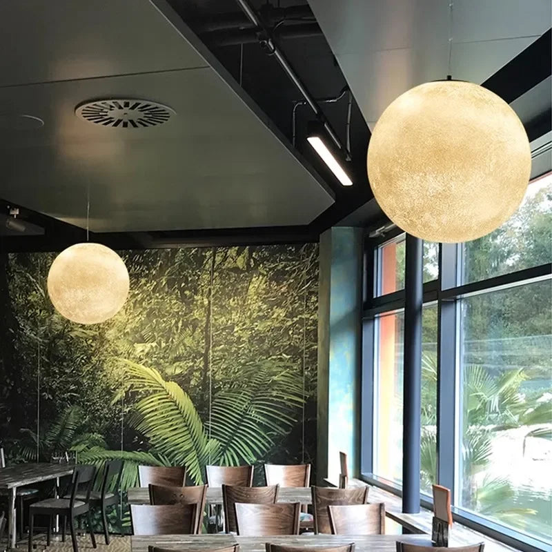 Afralia™ Nordic Moon Pendant Lights for Home Decor & Restaurant Chandelier