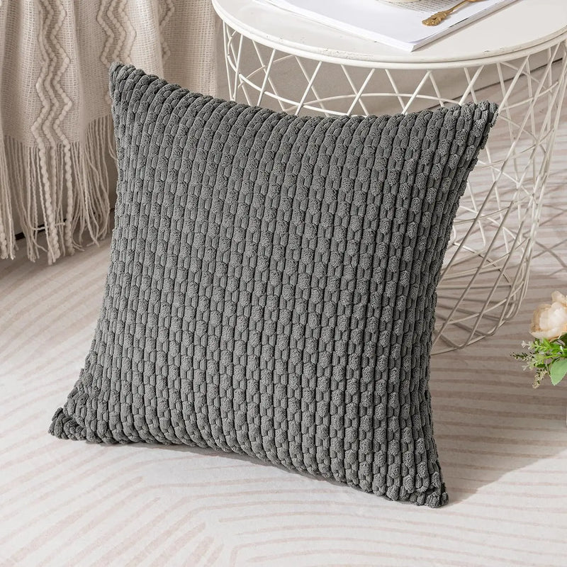 Afralia™ Soft Striped Pillow Covers 20x20 Inch for Living Room, Home Decor