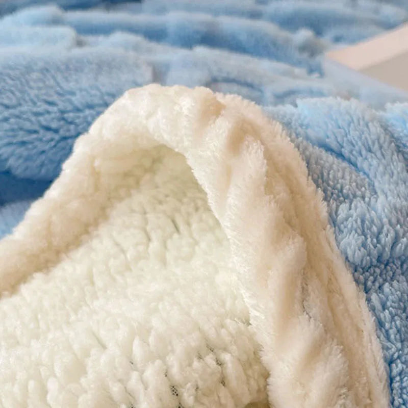 Afralia™ Heart Shaped Cut Flowers Flannel Fleece Blanket