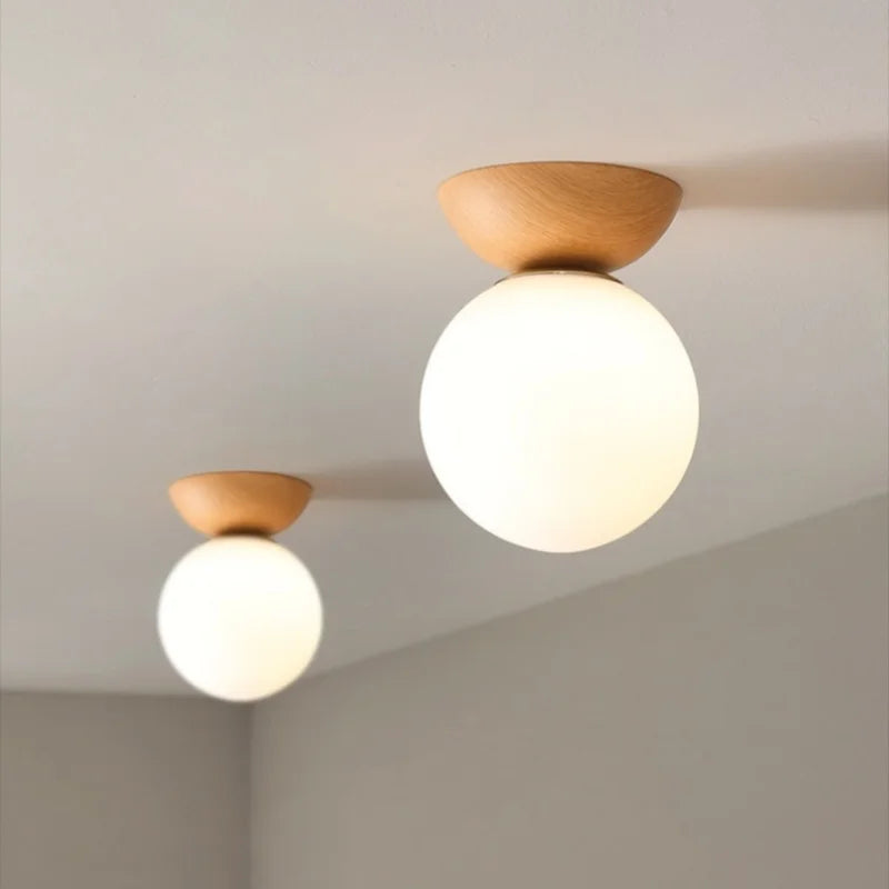 Afralia™ Modern LED Ceiling Light Iron Glass Nordic Ceiling Lamp