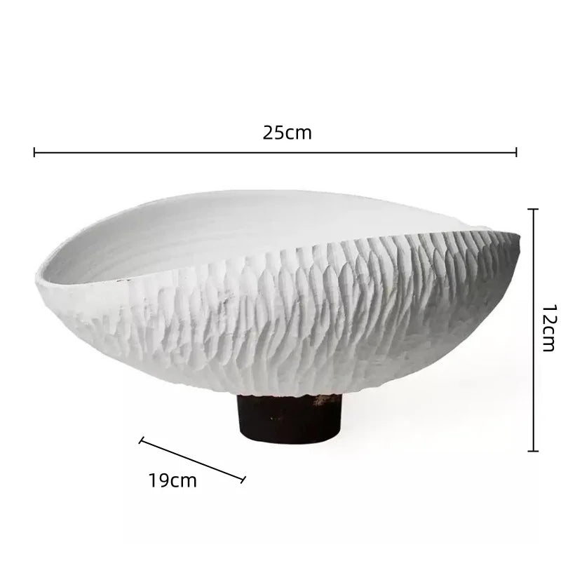 Afralia™ Resin Petal Fruit Bowl Tray: Shell Shape Decorative Figurine & Desktop Storage