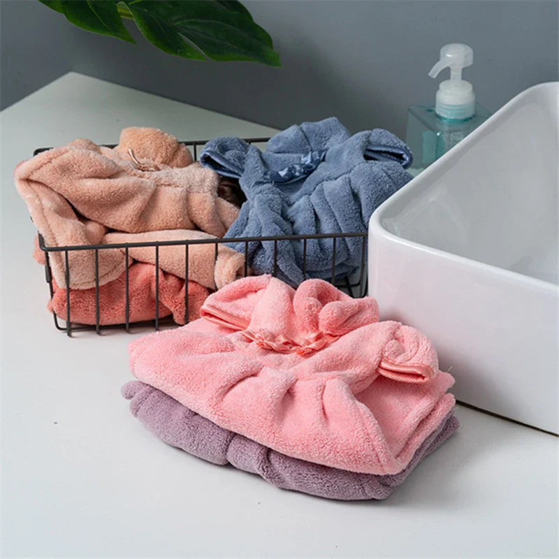 Afralia™ Coral Fleece Cheongsam Hand Towel: Soft, Absorbent, Quick-Drying For Household & Wall Mount