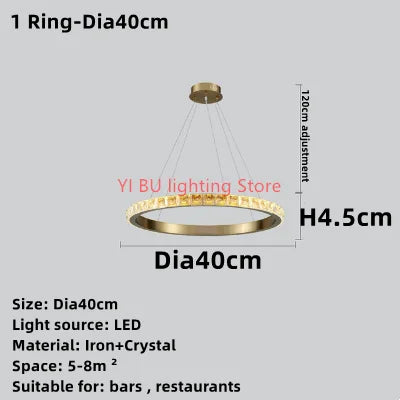 Afralia™ Modern LED Crystal Ceiling Chandelier for Living Room Bedroom Hotel Villa