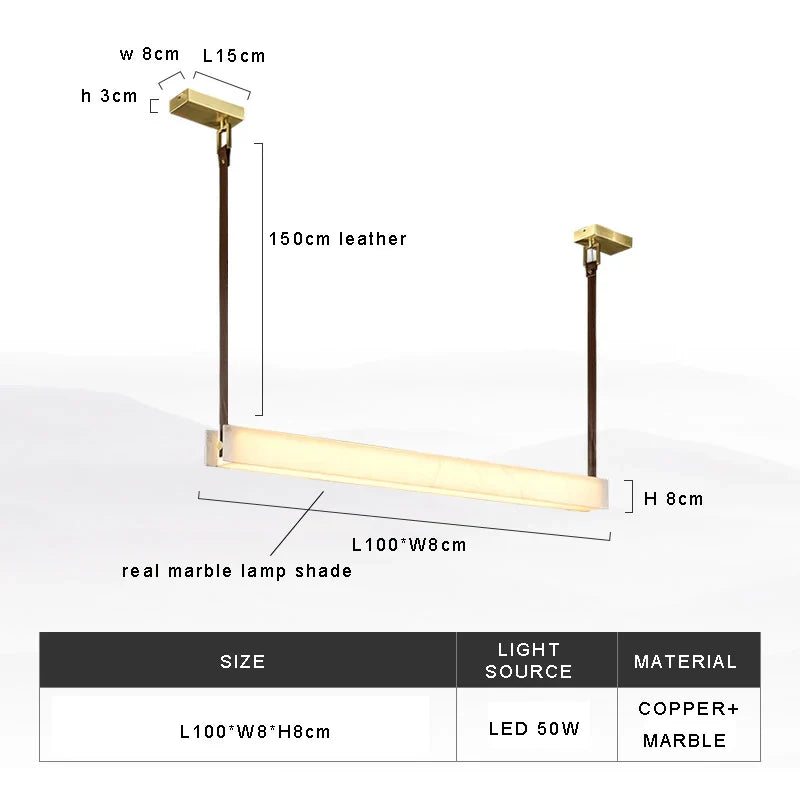 Afralia™ LED Spanish Marble Pendant Light for Living Room Ceiling Decor.