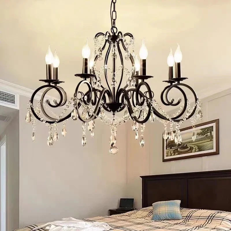 Afralia™ Crystal Candle Chandelier for Bedroom and Living Room Lighting