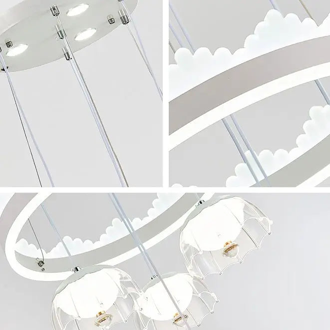 Afralia™ Elegant 4-Head LED Dining Table Chandelier