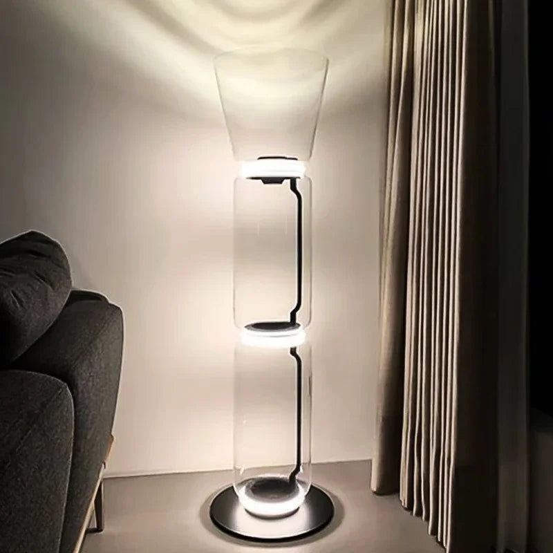 Afralia™ Heavy Glass LED Floor Lamp: Modern Nordic Light for Living Room and Bedroom