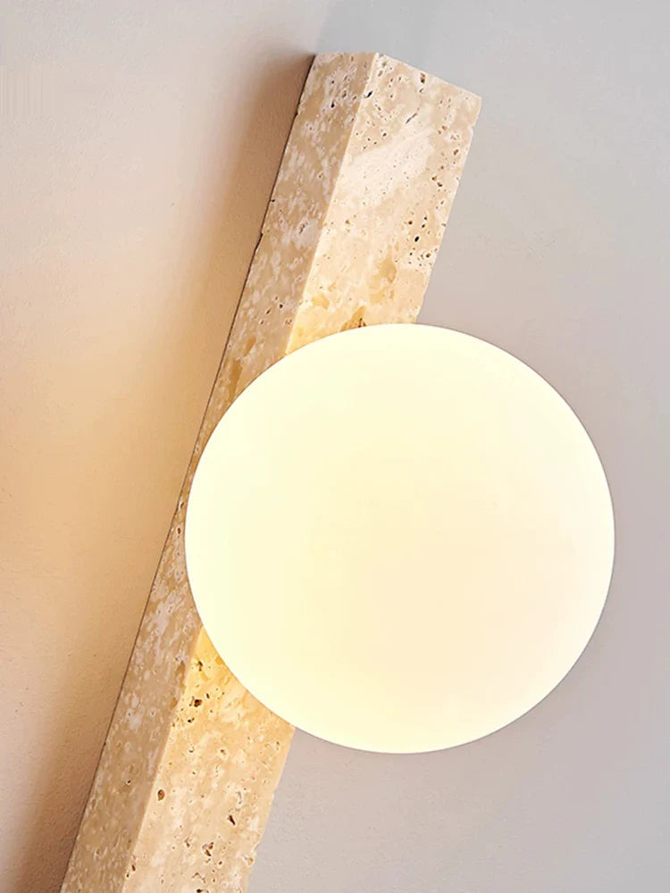 Afralia™ Retro Stone Wall Lamp: Japandi Long Sconces for Cozy Living Spaces
