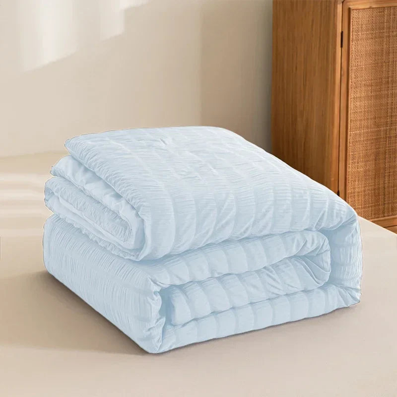 Afralia™ Seersucker Queen Duvet: Soft & Breathable All-Season Comforter Blanket