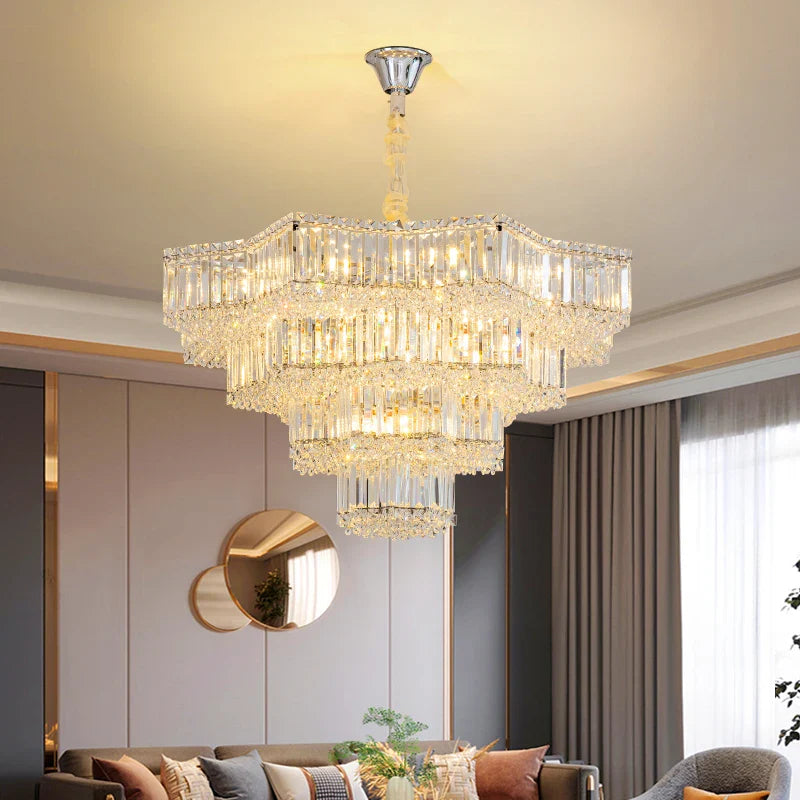 Afralia™ Crystal Livingroom Chandelier: Modern Luxury for Dining Room, Bedroom, and Hall