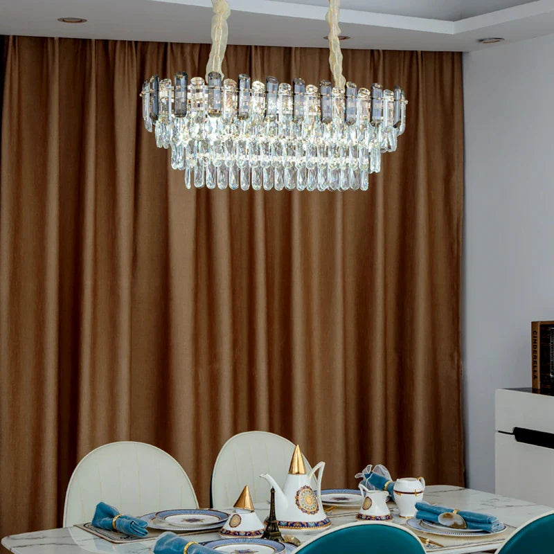 Afralia™ Luxury Crystal Chandelier for Living Room, Bedroom, and Restaurant