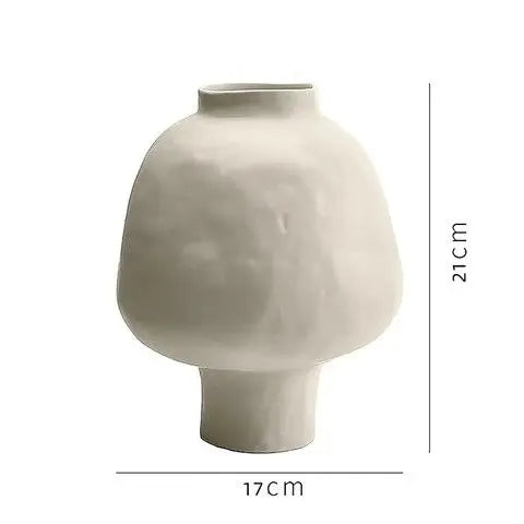 Afralia™ Hammer Pattern Ceramic Vase for Desk Decoration and Flower Arrangement