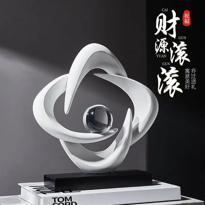 Afralia™ Abstract Resin Sculpture Figurine for Home Decor & Table Centerpiece