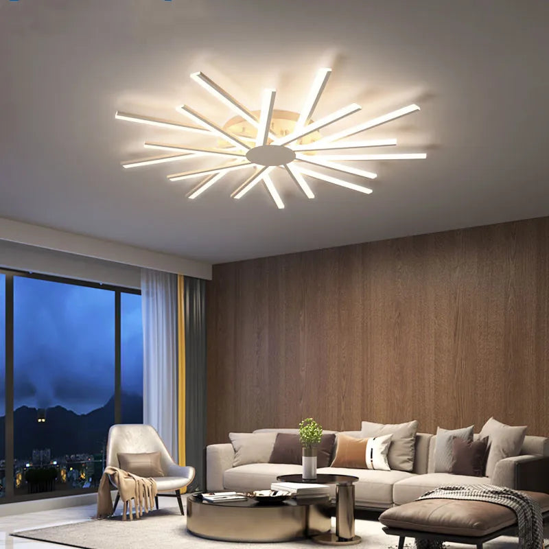 Afralia™ Flower-Shaped Acrylic Chandelier: Gold Black White Indoor Living Room Bedroom Light