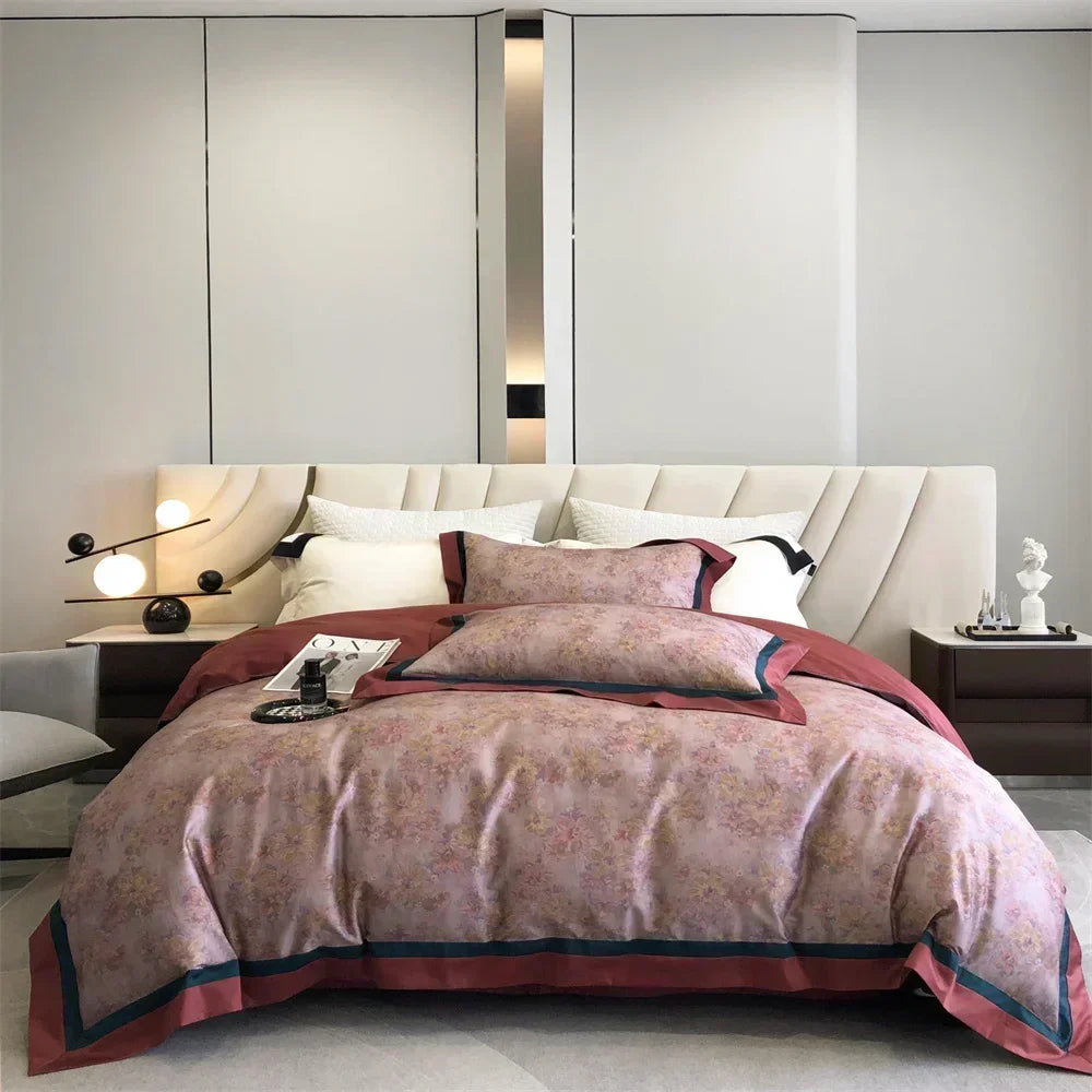 Afralia™ Luxury 1000TC Egyptian Cotton Bedlinens Queen King RU Size Set