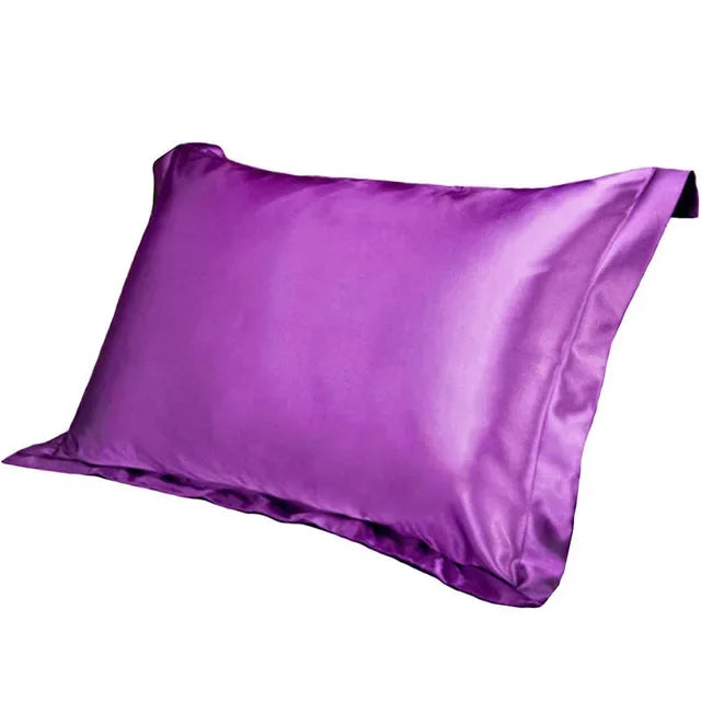 Afralia™ Soft Satin Pillowcase Set of 1, 48x74cm, Pure Emulation Silk, Solid Color