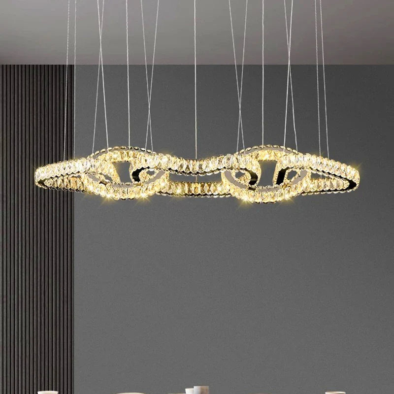 Afralia™ Modern Dine Room Pendant Lights LED Chandelier Ceiling Lamp