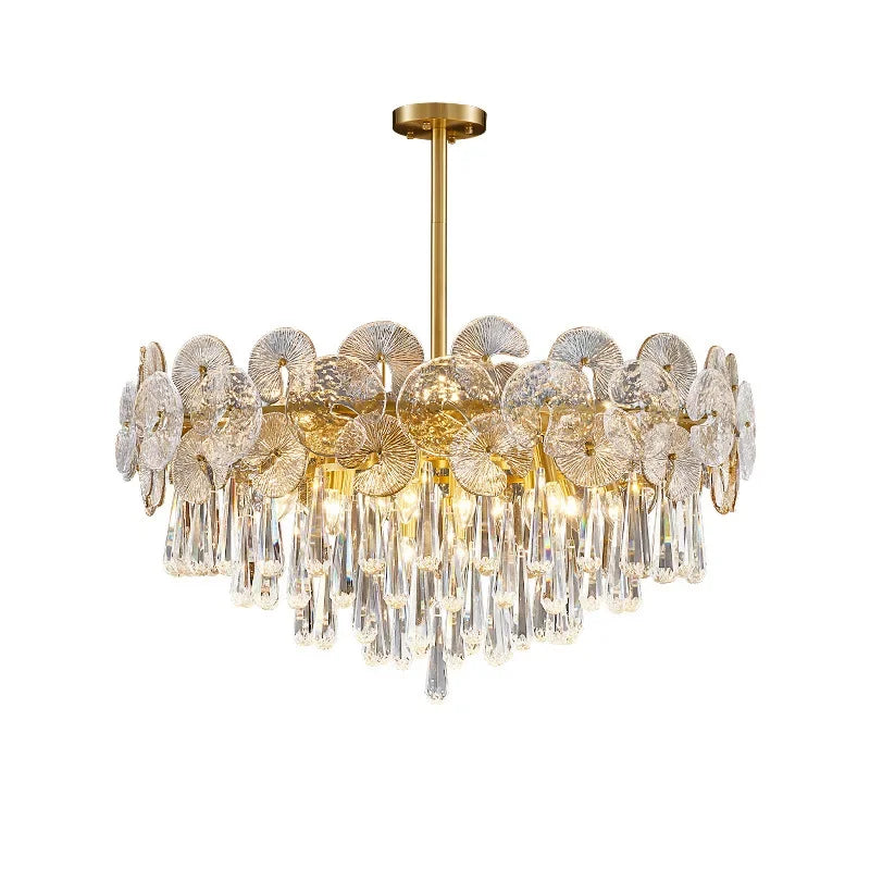 Afralia™ Crystal Chandelier: Modern Glass Pendant Lights for Living Room Dining Bedroom