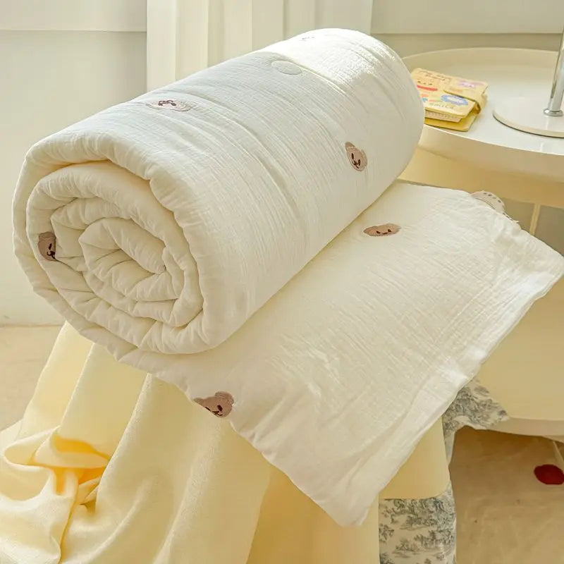 Afralia™ Summer Comforter: Soft Double Layer Lightweight Blanket for Children and Adults