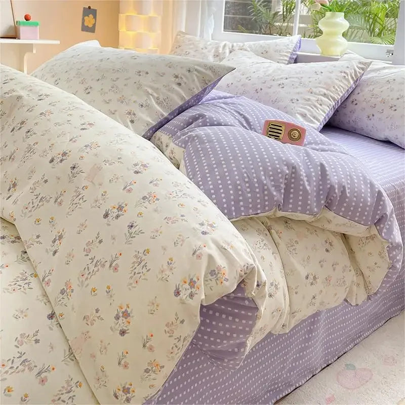 Afralia™ Rural Floral Cotton Comfort Set 200X230Cm Bedclothes