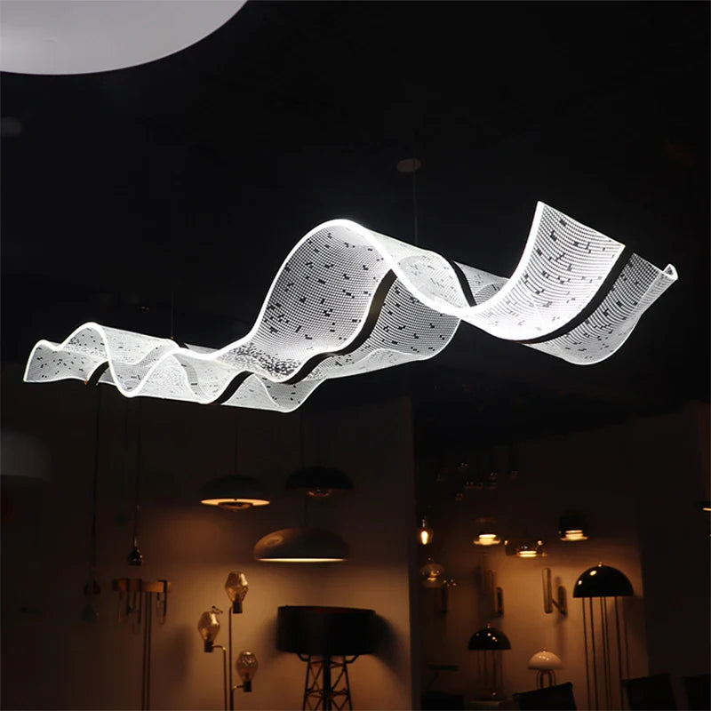 Afralia™ Modern LED Chandelier - Stylish Lighting Fixture for Dining Room and Bar