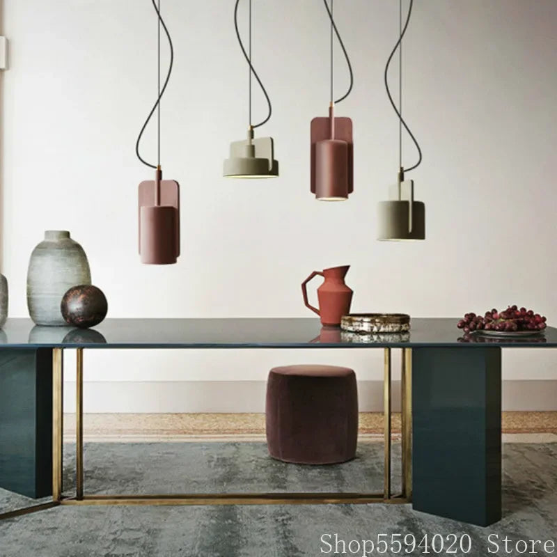 Afralia™ Cement Pendant Lamp Retro Lights