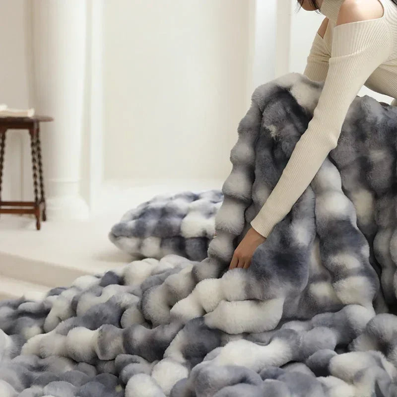 Afralia™ Luxury Tuscan Fur Winter Blanket: Super Comfortable & High-End Warmth