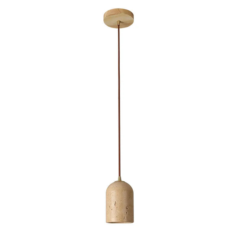 Afralia™ Natural Stone Wood Pendant Lamp Kitchen Hanging Light Fixtures