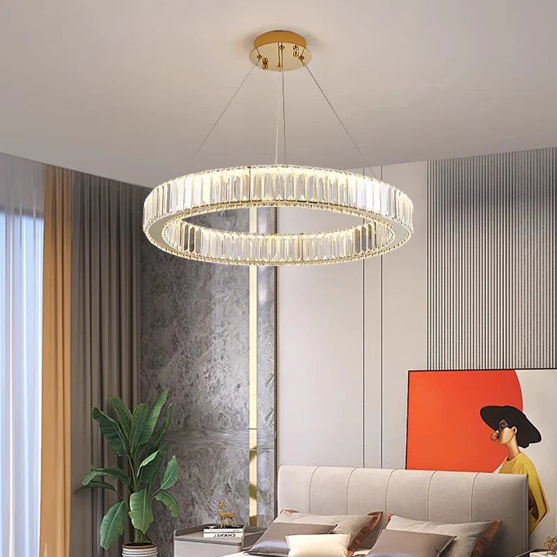 Afralia™ Crystal Chandelier: Modern Home & Dining Room Pendant Lighting