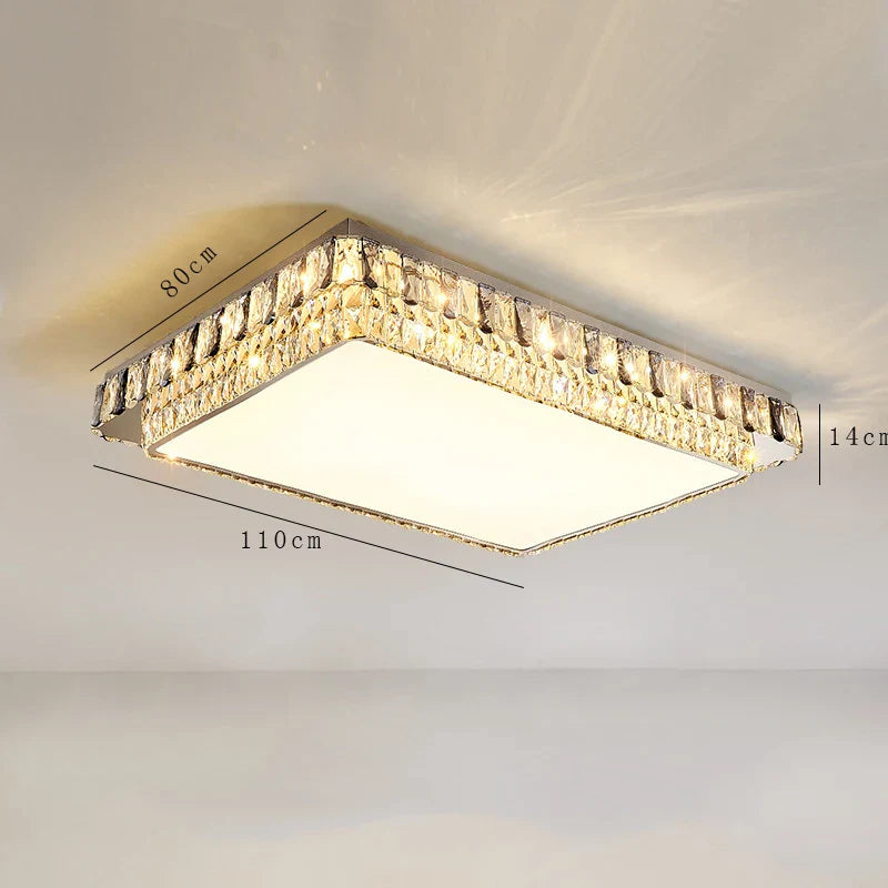 Afralia™ Modern Crystal LED Ceiling Chandelier for Living Room and Bedroom