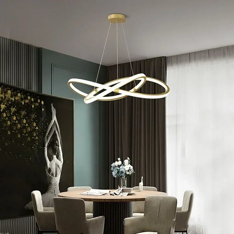 Afralia™ Modern LED Pendant Lamp - Designer Fixture with Remote Control for Living, Dining, and Bedroom Decor