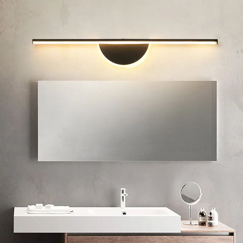 Afralia™ Nordic LED Long Wall Lamp for Bedroom Study Bathroom Mirror Lighting