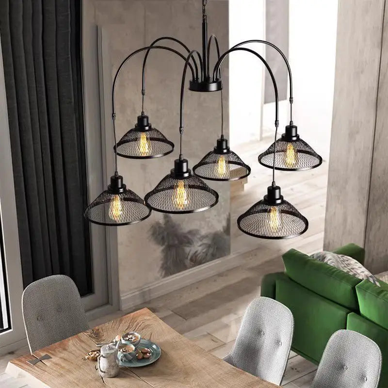 Afralia™ Industrial Pendant Lamp for Living Room Dining Bar Cafe Loft Retro Chandelier