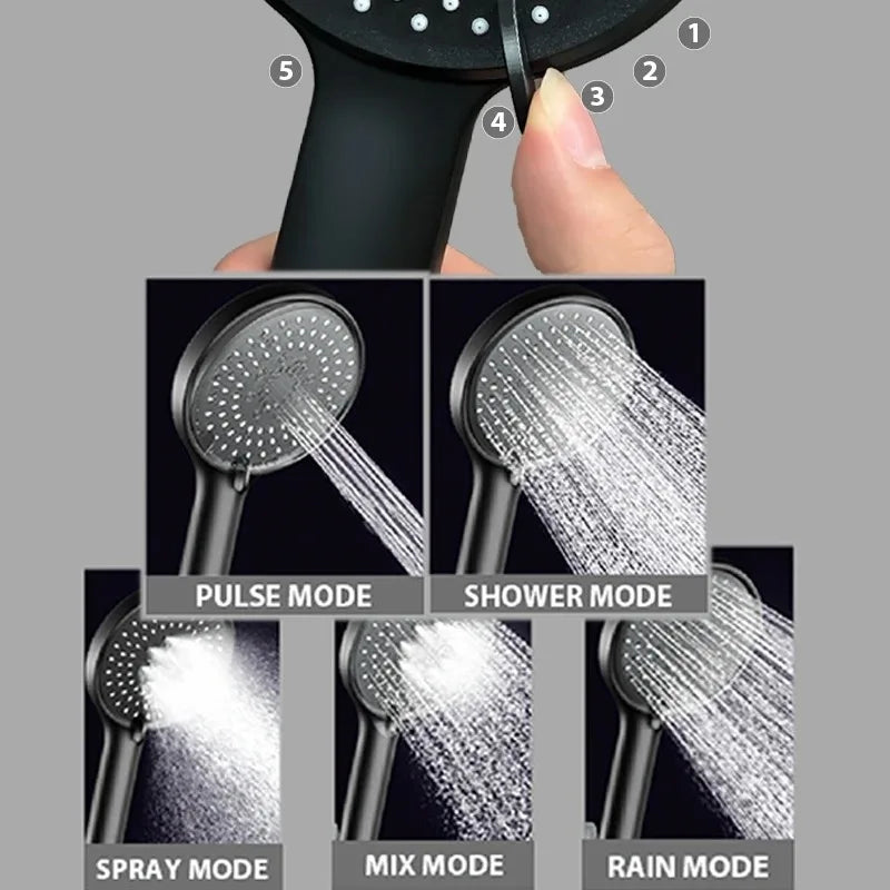 Afralia™ 5-Mode Adjustable High Pressure Shower Head for Luxurious Bathroom Experience.