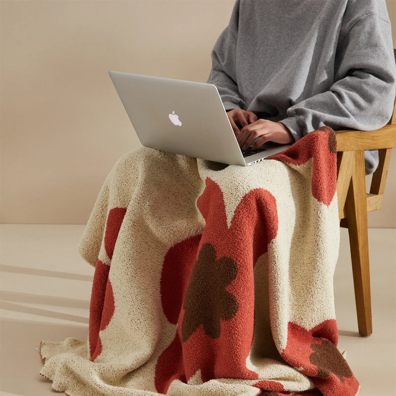 Afralia™ Super Soft Floral Microfiber Knitted Throw Blanket