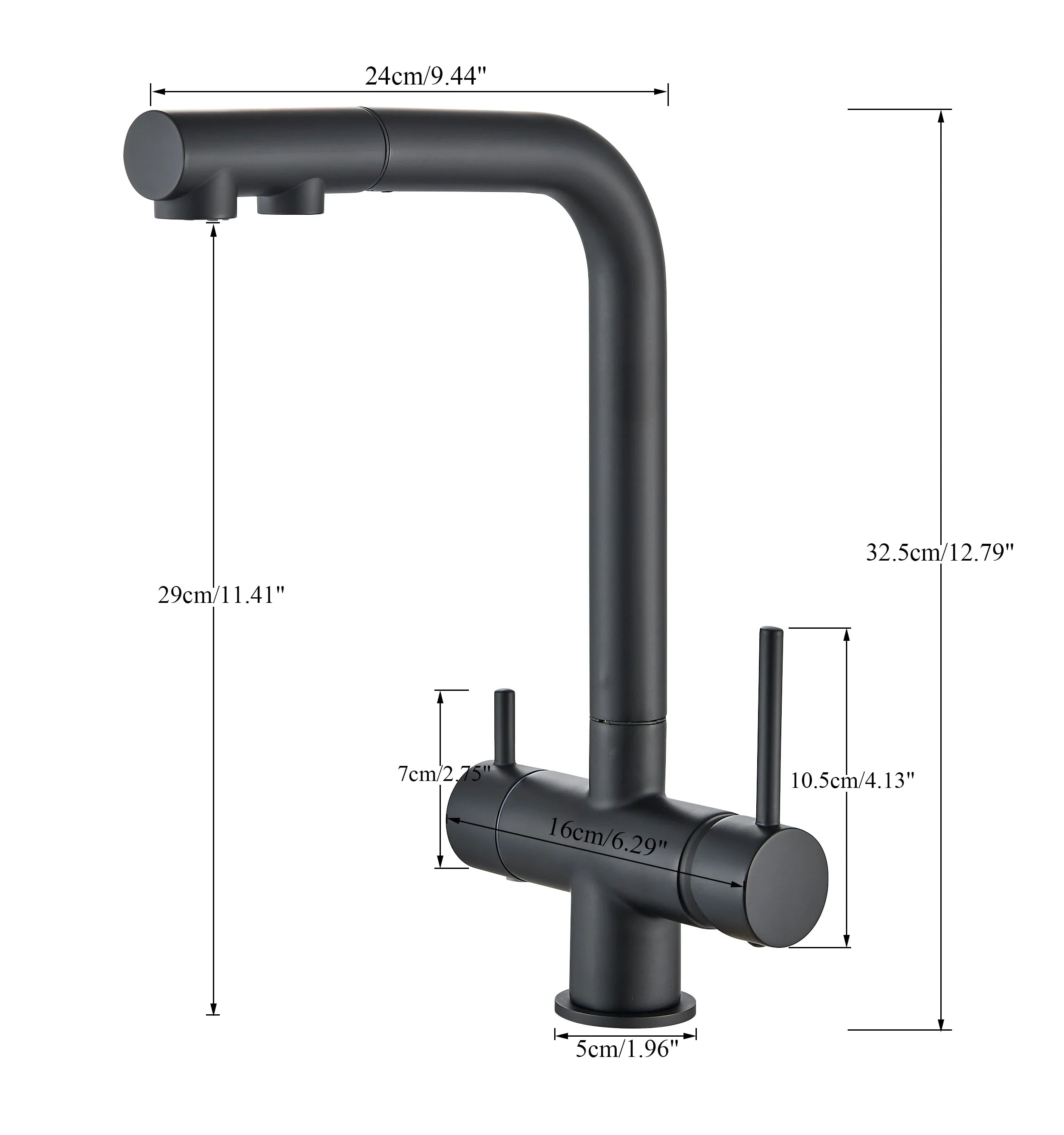 Afralia™ Kitchen Faucet with Water Filter Tap and Dual Sprayer