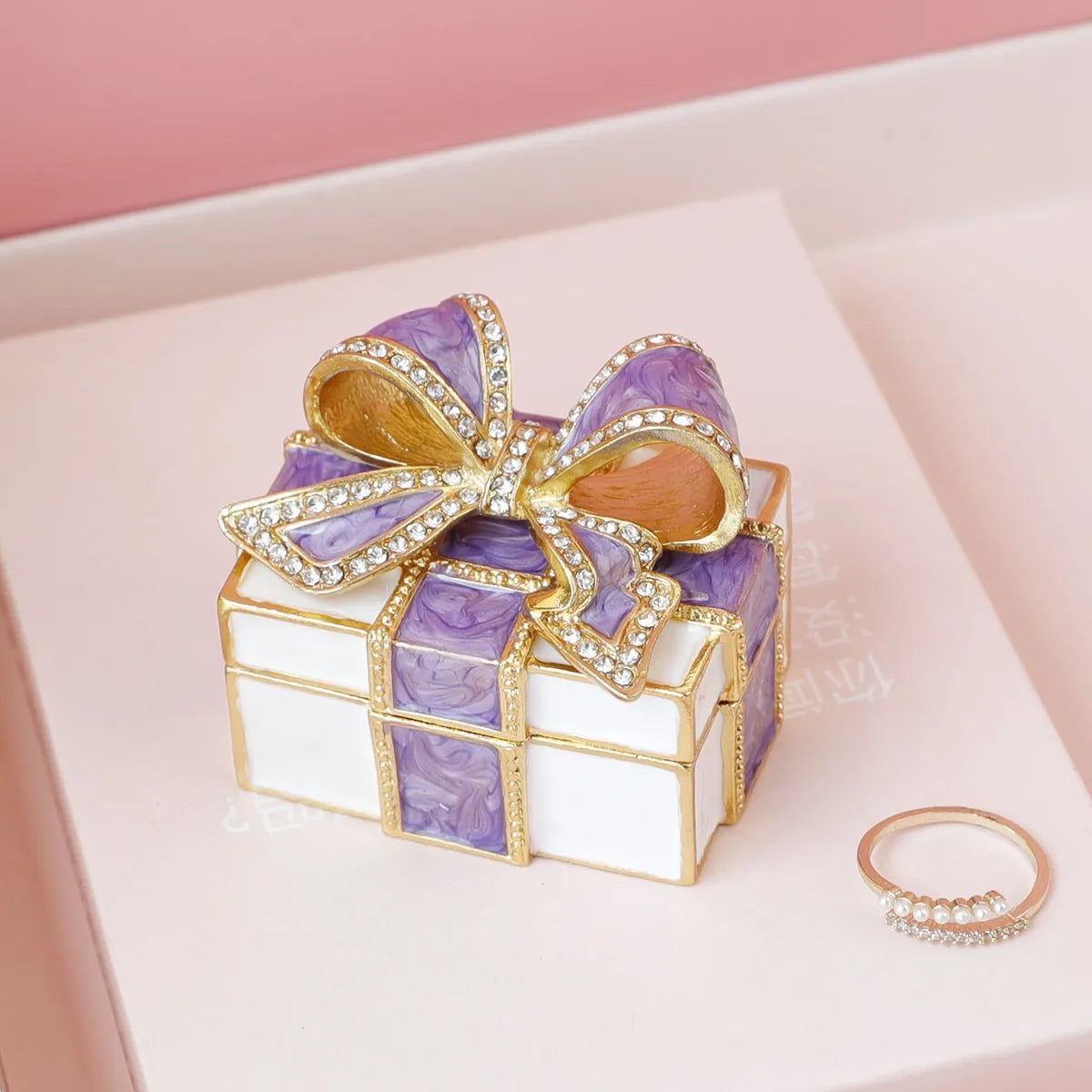 Afralia™ Knot Ribbon Jewelry Box: Bow Shaped Ring Earring Organizer & Gift Container