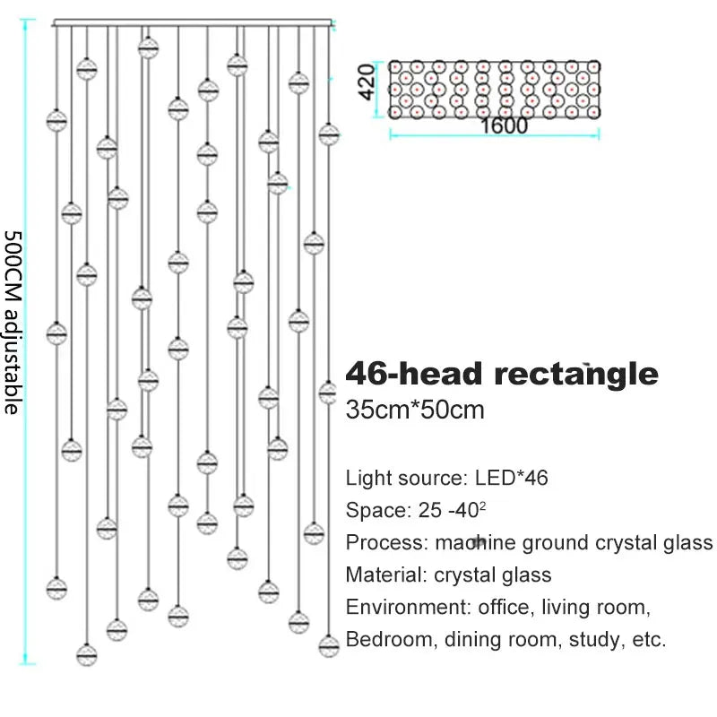 Afralia™ Crystal Ball LED Chandelier for Modern Living Room & Bedroom décor
