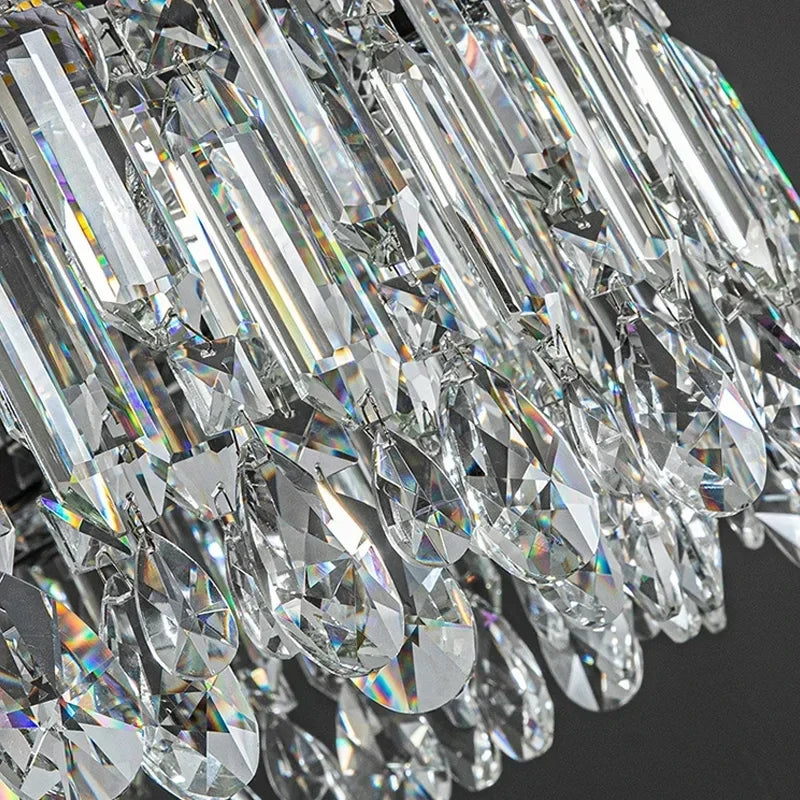 Afralia™ Clear Crystal LED Chandelier: Trendy Modern Luxury Suspension Luminaire for Dining Room